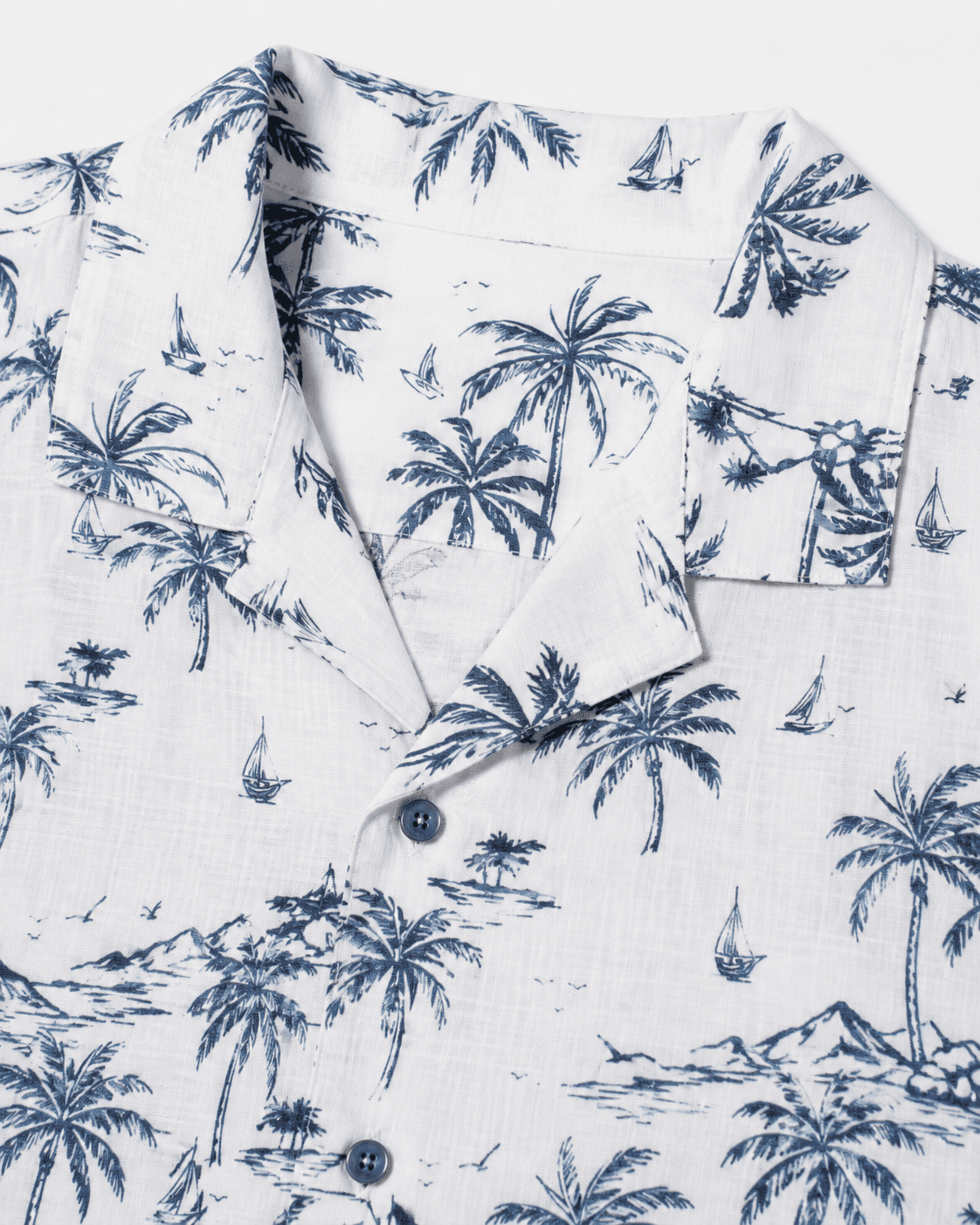 Black Geometric Resort Shirt Detail