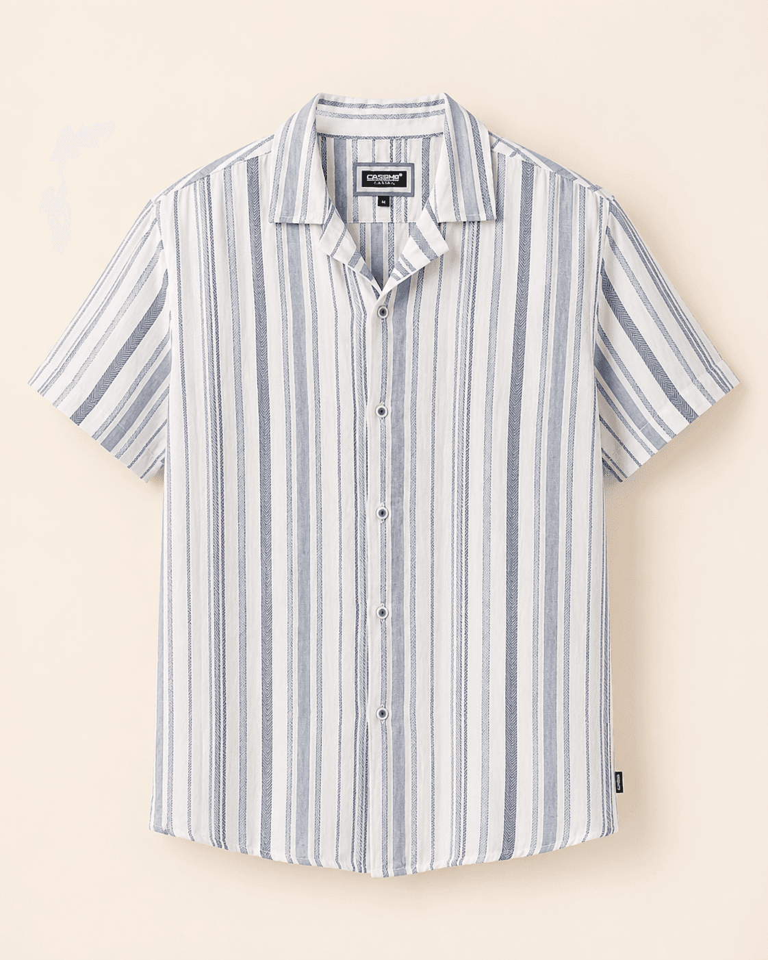 Navy Palm Scene Print Shirt Hero